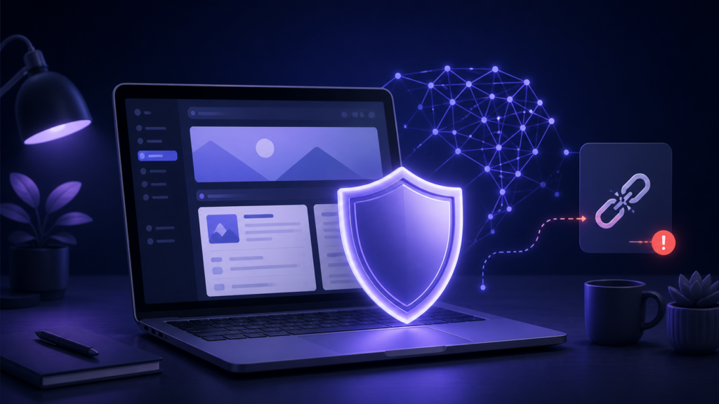 Illustration of the WP2Shell WordPress security vulnerability and AI-assisted research